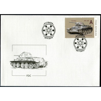 Česká pošta (2015) Pof. 834 (FDC) - Česká republika - Tank T-34