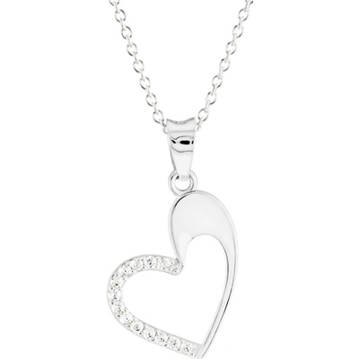 Gemmax Řetízek se srdíčkem z bílého zlata GLSWB-01060-39271