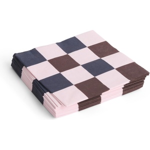 Hay Pattern Хартиени салфетки 40 x 40 см, светлорозово-бордо-черно каре, 20 бр (AE732-E140-AP97)