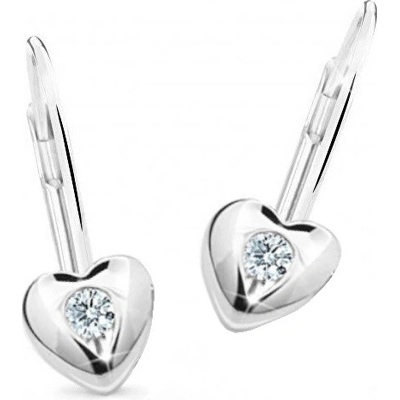 Cutie Jewellery dětské náušnice z bílého zlata C1556-55-X-2 světle zelená