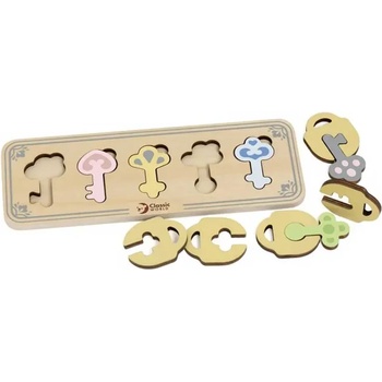 Image 1 of Classic World Детска дървена игра - Цветните ключове от замъка - Classic World