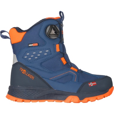Trollkids Детски зимни ботуши Trollkids Kid's Kirkenes Winter Boots - Nordic Blue / Mystic Blue / Flame Orange - размер 31 (EU) (702-3484-0614)
