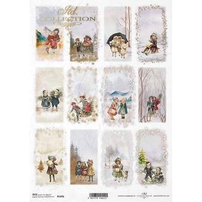 Itd. Collection Rýžový papír Retro děti a zima A4 – Hledejceny.cz