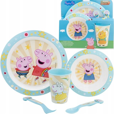 STOR Jídelní sada Prasiatko Peppa 5 ks