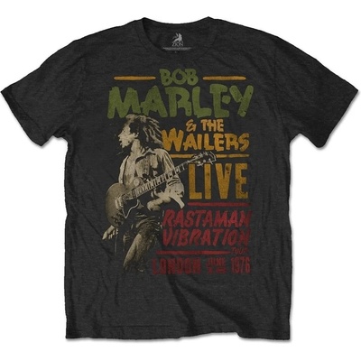 Bob Marley Rastaman Vibration Tour 1976 Black M Риза (BMATTRTW01MB02)