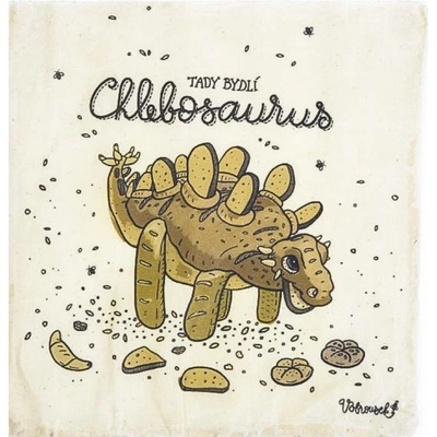 Vobrousek voskovaný pytlík L 34x32 cm Chlebosaurus