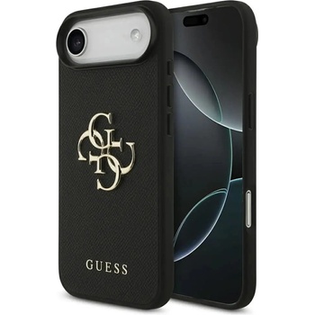 GUESS Калъф Guess Grained Big 4G & Classic Logo за iPhone Air - черен