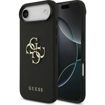 GUESS Калъф Guess Grained Big 4G & Classic Logo за iPhone Air - черен