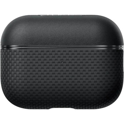 PITAKA Magsafe Калъф за Apple AirPods Pro/ 2, Pitaka Aramid Fiber Magnetic Black/Gray Case, Черен (APM2401)