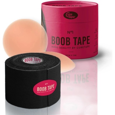 CureTape BoopTape tejpovací páska na prsa černá 5 cm x 5 m