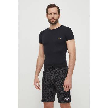 Emporio Armani Underwear Домашна тениска Emporio Armani Underwear в черно с принт 111035 4R513 (111035.4R513)