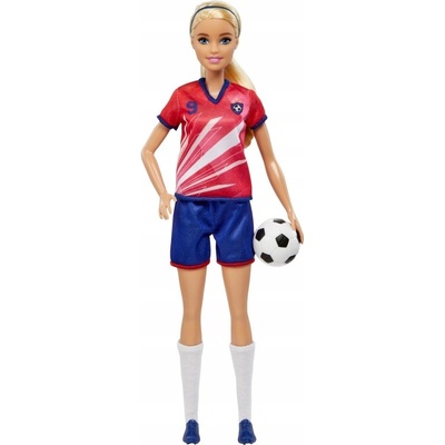 Barbie Fotbalová blond culík barevné # 9 U – Zboží Dáma