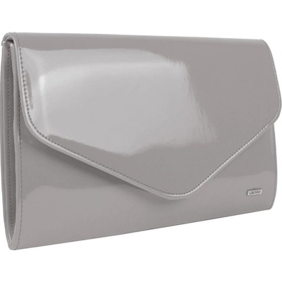 Grosso lakovaná spoločenská listová kabelka SP102 svetlo sivá