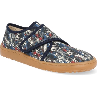 Froddo papuče Barefoot papučky Blue+ futbal modré