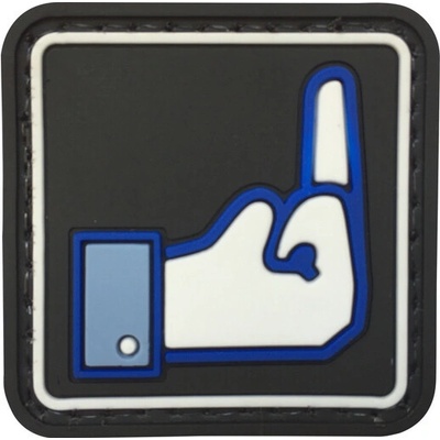 WARAGOD Nášivka 3D Square Dislike čierna 4x4cm