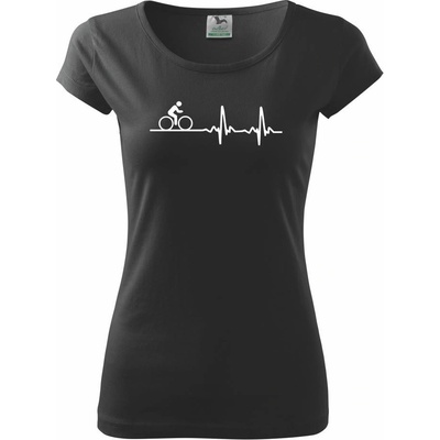 Cyklo ekg bicykel Pure dámske tričko Čierna