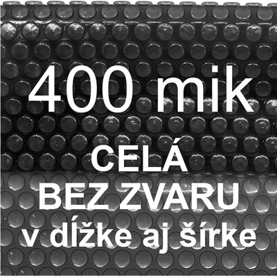 Sparkly POOL Solárna plachta 400mik čierna - celá bez zvaru - 4m