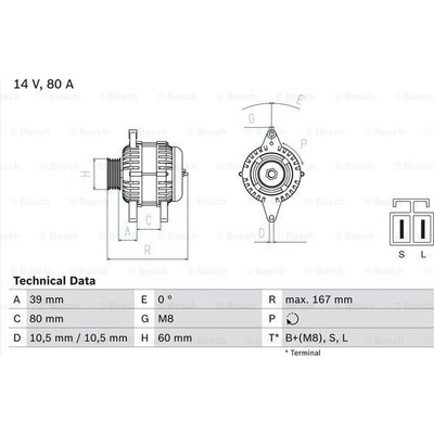 Alternátor BOSCH 0 986 045 701