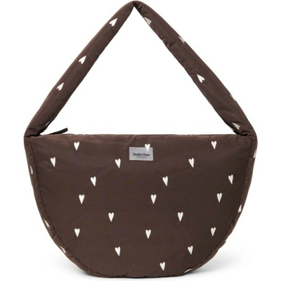 Studio Noos Puffy Cross Body Bag Brown Hearts