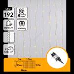 Aigostar - LED външна коледна верига 192xLED/8 функции 4, 5x1, 2m IP44 топла бяла светлина (AI3085)