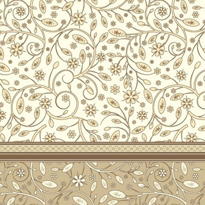 DAISY SDOG 003202 Floral Pattern Beige servítky 3V 20ks 33x33cm