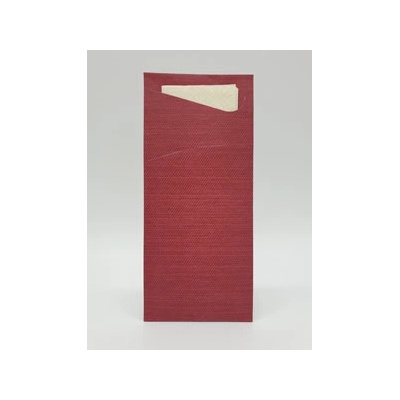 Duni Sacchetto bordové 19x8,5cm s vanilkovou servítkou 33x33cm 100ks
