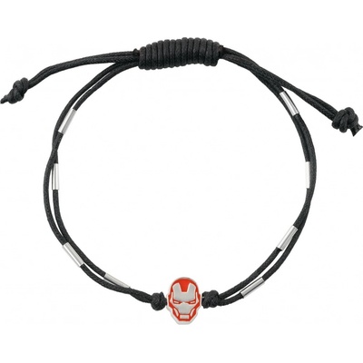 Disney Dvojitý černý textilní náramek Iron Man Marvel BS00088RL.CS
