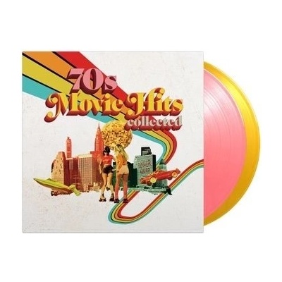 Various: 70's Movie Hits Collected - Coloured Pink & Yellow Vinyl LP