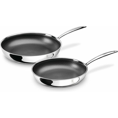 BERLINGERHAUS Sada pánví s 3D nepřilnavým povrchem 2 ks 24 / 28 cm nerez Eternal Collection BH-8958