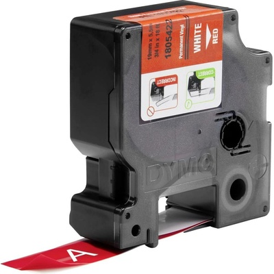 etikety DYMO IND RHINO 1805422 vinyl Barva pásky: červená Barva písma:bílá 19 mm 5.5 m