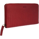 Luxusní dámská kožená peněženka Soft bordeaux Crocodile