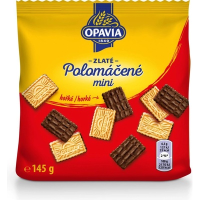 Opavia Zlaté Polomáčené sušenky mini hořké 145 g