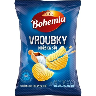 Bohemia Vroubky bramborové lupínky Mořská sůl 120 g