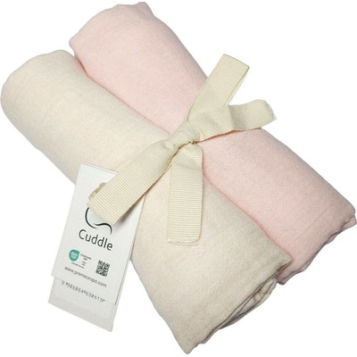 Prem Mušelínové plienky Duo pack 70 x 70 cm Béžová a ružová