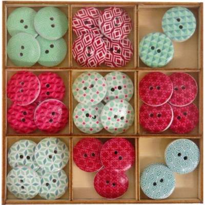 ARTMiE® Dřevěné knoflíky Craft Sensations 36 ks - Set 3