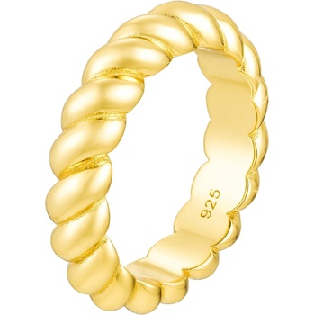 Olivie Strieborný prsteň CROISSANT GOLD 8799