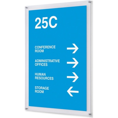 Jansen Display Plexi tabule A1 s ozdobnými šrouby FS25, 674 x 921 mm