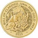 The Royal Mint zlatá mince Bull of Clarence Tudor Beasts 2023 1/4 oz