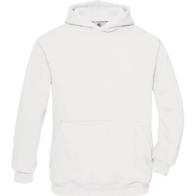 B&C Collection B&c hooded kids / Детски суичър с качулка - бял 158 (01068100165)