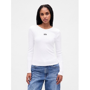 GAP Ребрести тениска с лого GAP GAP | Byal | ЖЕНИ | XXS