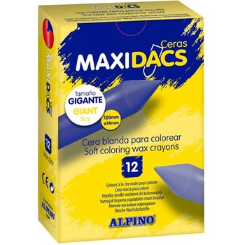Alpino Balenie 12 voskoviek MaxiDacs hnedá