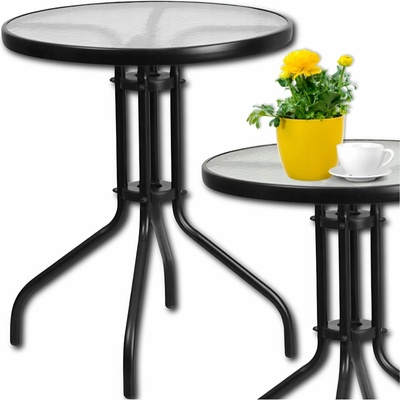 SPRINGOS BISTRO GF1010-XG Zahradní stolek 60 cm, černý – Zboží Dáma