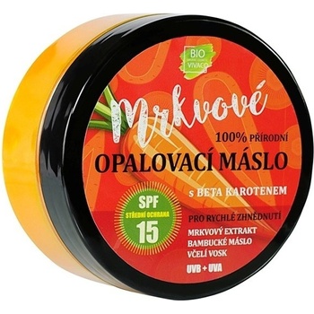 Vivaco 100% přírodní mrkvové opalovací máslo SPF15 s beta karotenem 150 ml