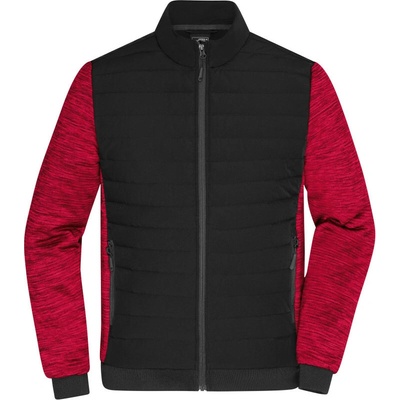 James & Nicholson JN 1330 pánská hybridní bunda red/black