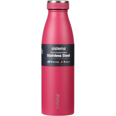 Sistema nerezová termoska Hydrate Stainless Steel 500 ml rubínová