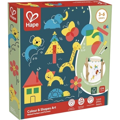 HaPe International Творчески комплект Hape International - Цветове и форми, 179 части (H2011)