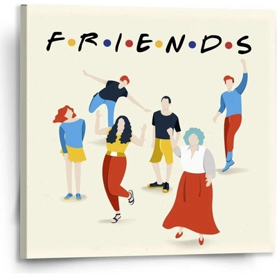 Sablio Obraz Seriál přátelé FRIENDS Postavy - 110x110 cm