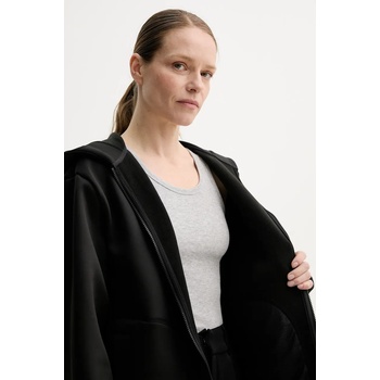 Rains Суичър Rains Safi Fleece Hood Jacket T1 в черно с качулка с изчистен дизайн 21900 (21900.01)