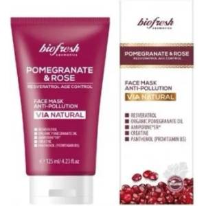 Biofresh Via Natural - Почистваща маска за лице с нар и роза 125мл