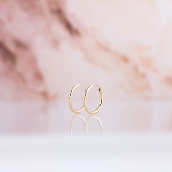 Lillian Vassago celozlaté náušnice kruhy s malým priemerom LLV31-GER008 Žltá